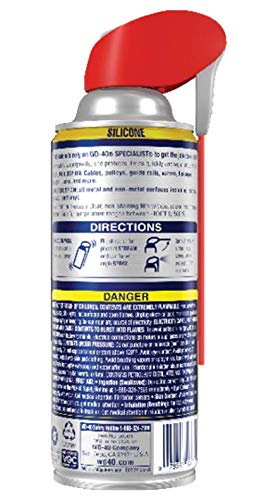 WD-40 Specialist Silicone Lubricant Spray, 11 Ounces (2 Pack)