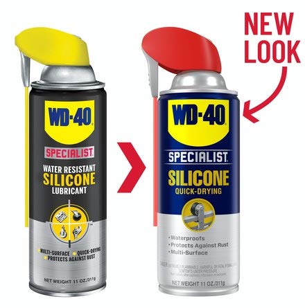 WD-40 Specialist Silicone Lubricant Spray, 11 Ounces (2 Pack)