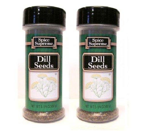 Spice Supreme Seasonings: Dill Seeds (Pack of 2) 3.25 oz Size