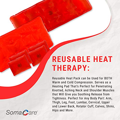 SomaCare Sport & Back Hot Pack - Pain Relief, Reusable for Neck, Shoulders & Joint Pain, Ease to Use, Click to Activate, Advanced Hot Therapy - Muscle Recovery, for Knee, Cramps, Post & Pre Workout