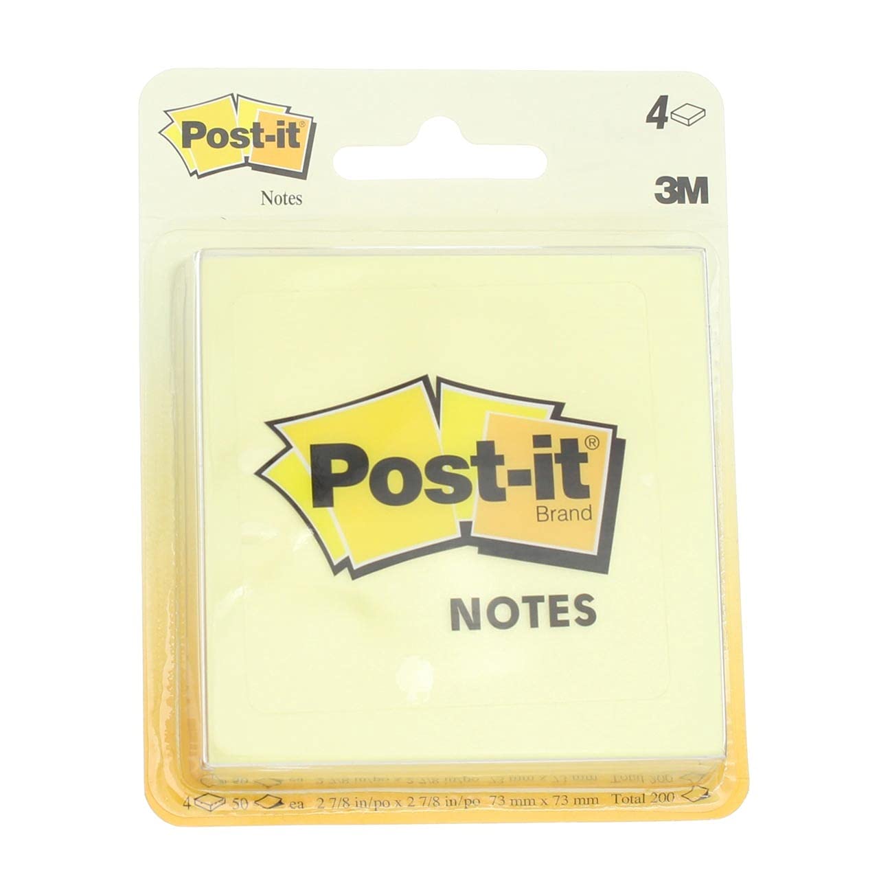 POST-IT NOTE YLW 4PK