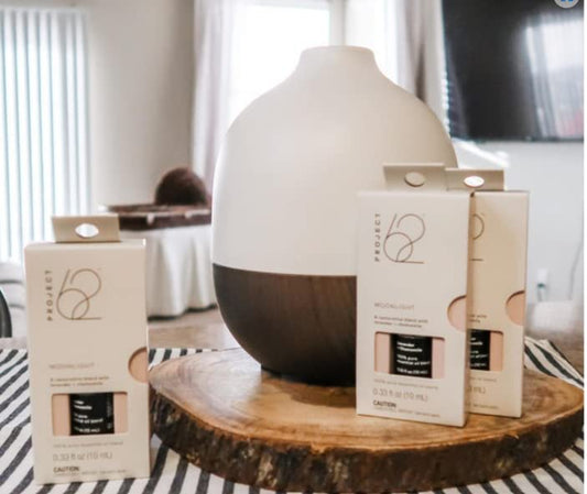 300ml Woodgrain Oil Diffuser White/Brown - Project 62