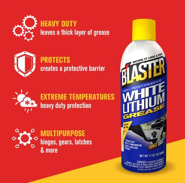 Belgrade Parts & Service, Inc. B'laster 16-LG High-Performance White Lithium Grease - 11-Ounces