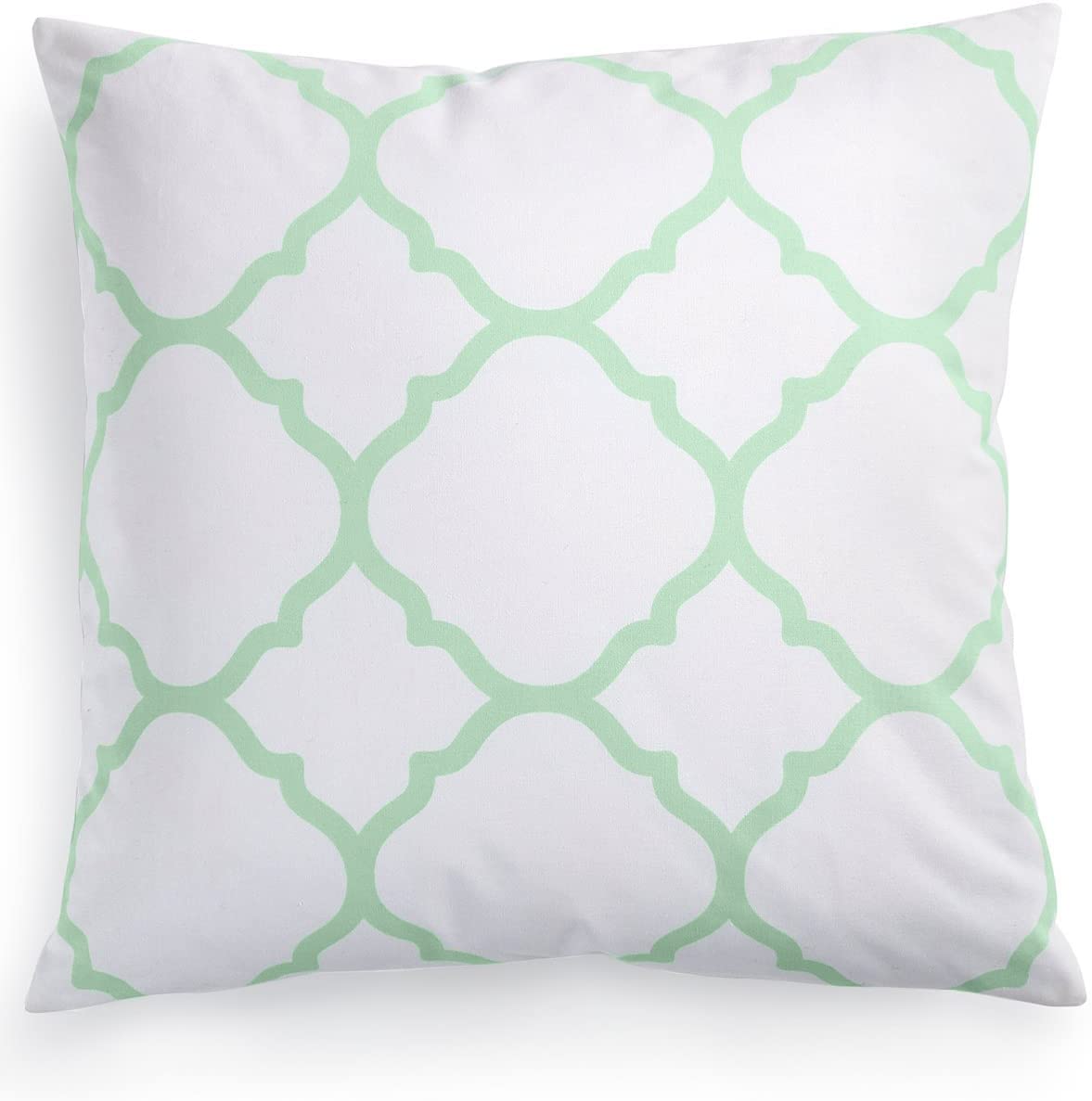 Charter Club Throw Pillow White Mint Green Damask Designs 16”