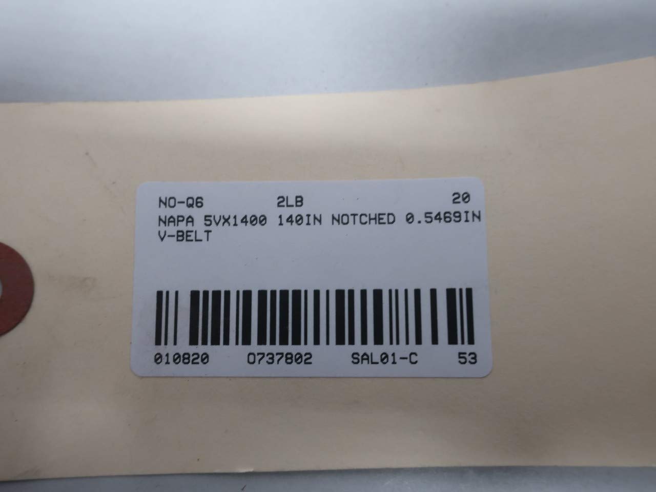 Napa 5VX1400 140IN Notched 5/8IN V-Belt