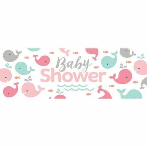 Creative Converting 324415 Lil' Spout Pink Baby Shower Party Banner