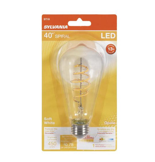Sylvania LED 25 W / 4.5 W Vintage ST19 4pk  Amber Soft White Dimmable Lightbulb