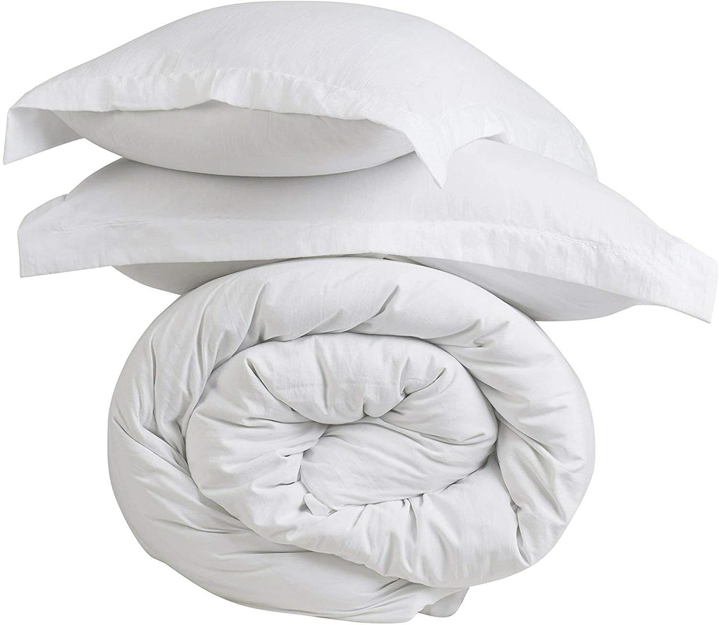 Swift Home Crinkle Duvet Cover Set - Dusty Mint - Size: Twin Xl