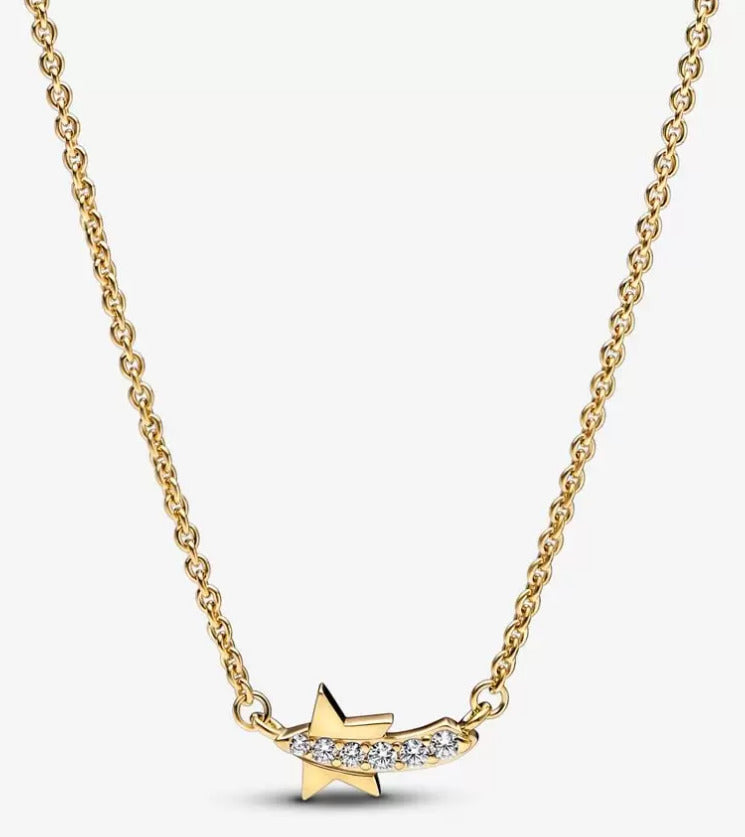 AUTHENTIC PANDORA Shooting Star Pavé Collier Necklace 17.7" (362374C01-45)