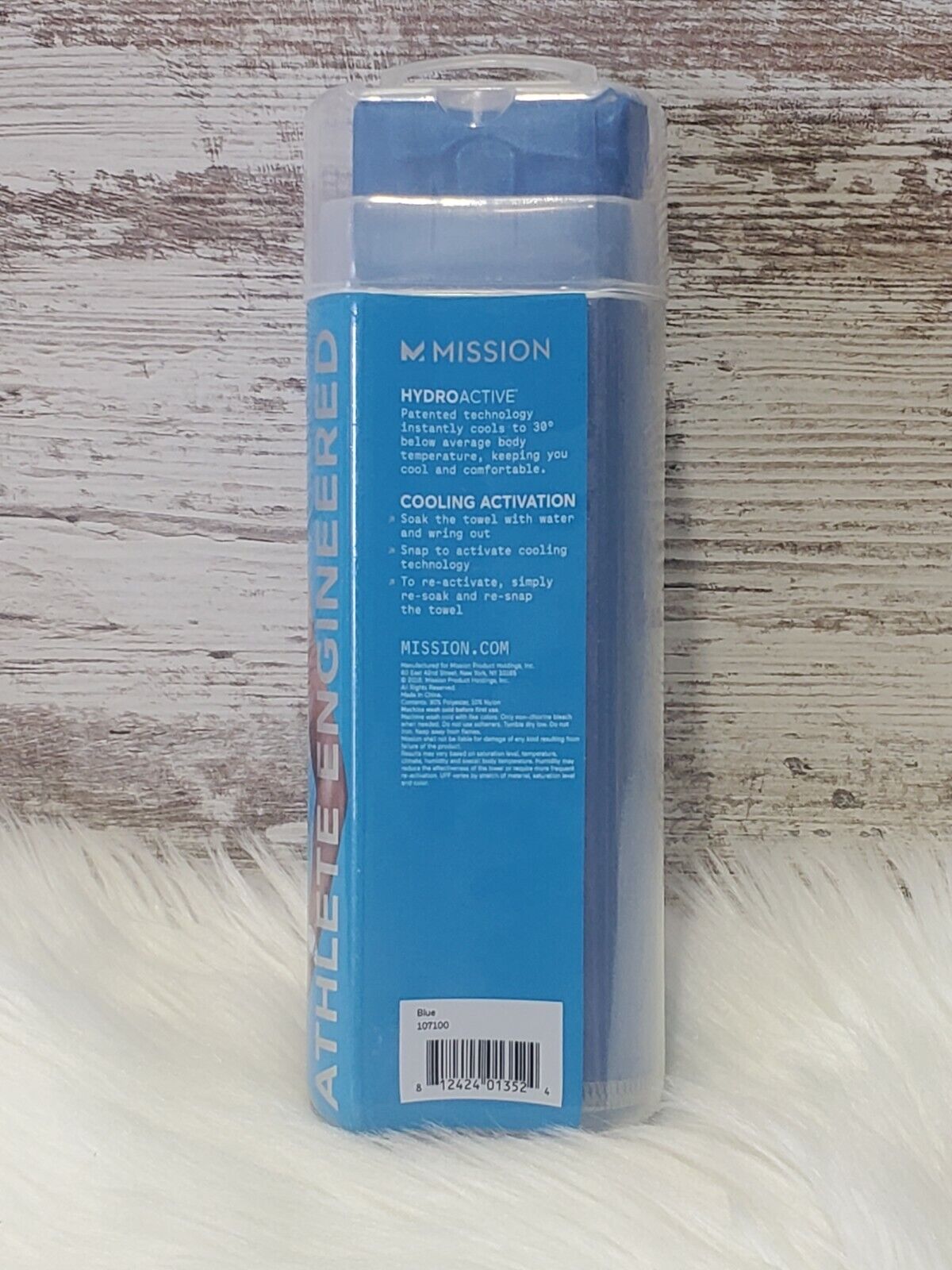 Mission Enduracool Cooling Towel Large Blue 10” X 33” NEW free Shipping!
