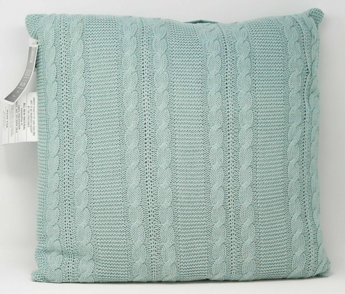 Victoria Classics Abode Dublin Cable-Knit 18" Cotton Decorative Pillow New
