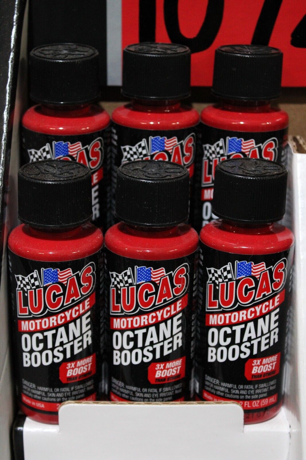 6 Bottles of Lucas Oil 10725 Motorcycle Octane Booster 2oz.