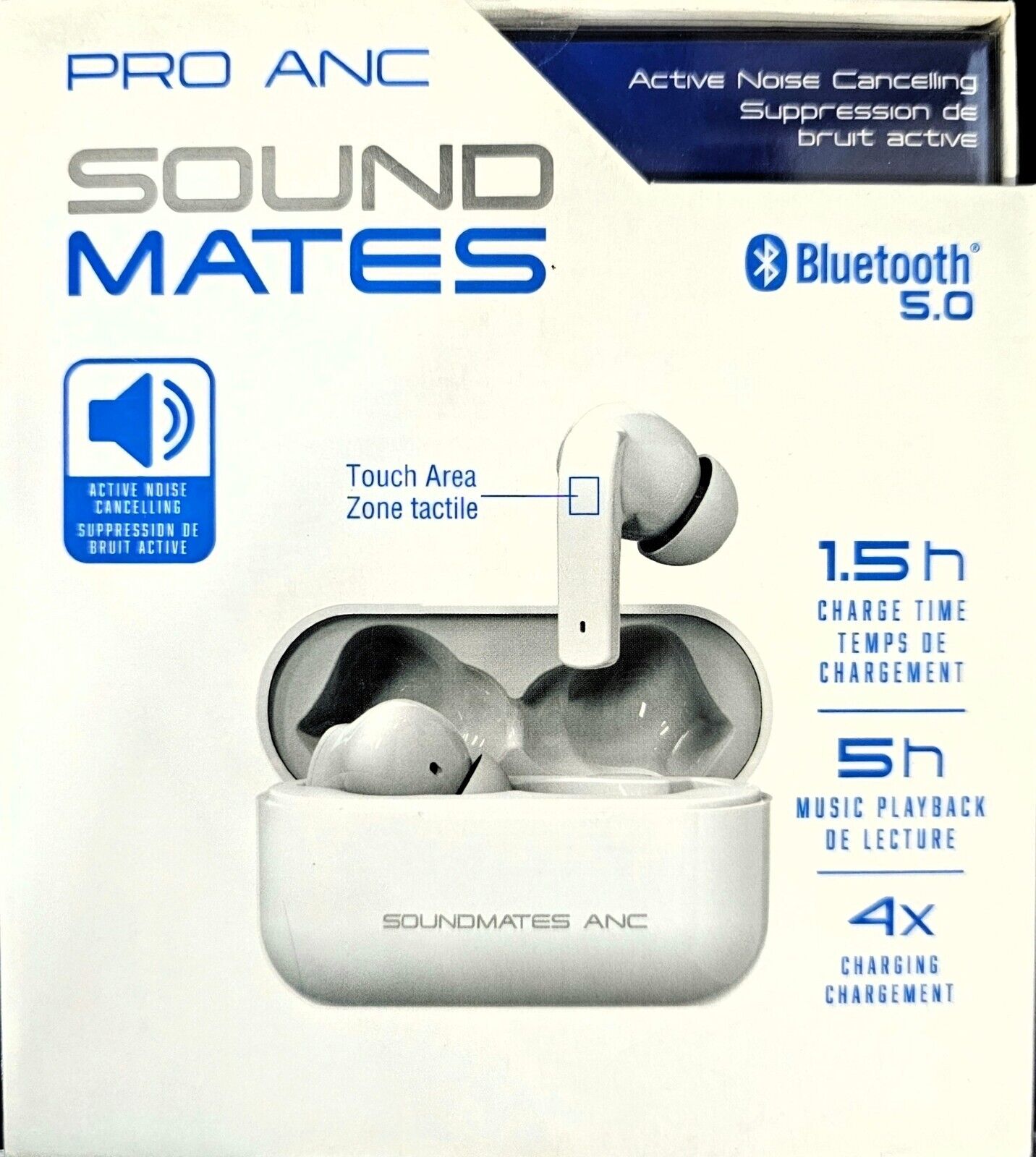Tzumi SoundMates Pro ANC Bluetooth 5.0 Wireless Earbuds (Item# 7646)