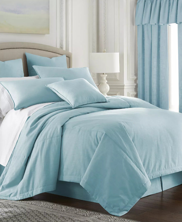 COLCHA LINENS Cambric Aqua Comforter-King  $764.00