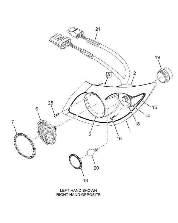 INTERNATIONAL LIGHT, HD ECE, CHROME RHD- LEFT HAND 3674141C91