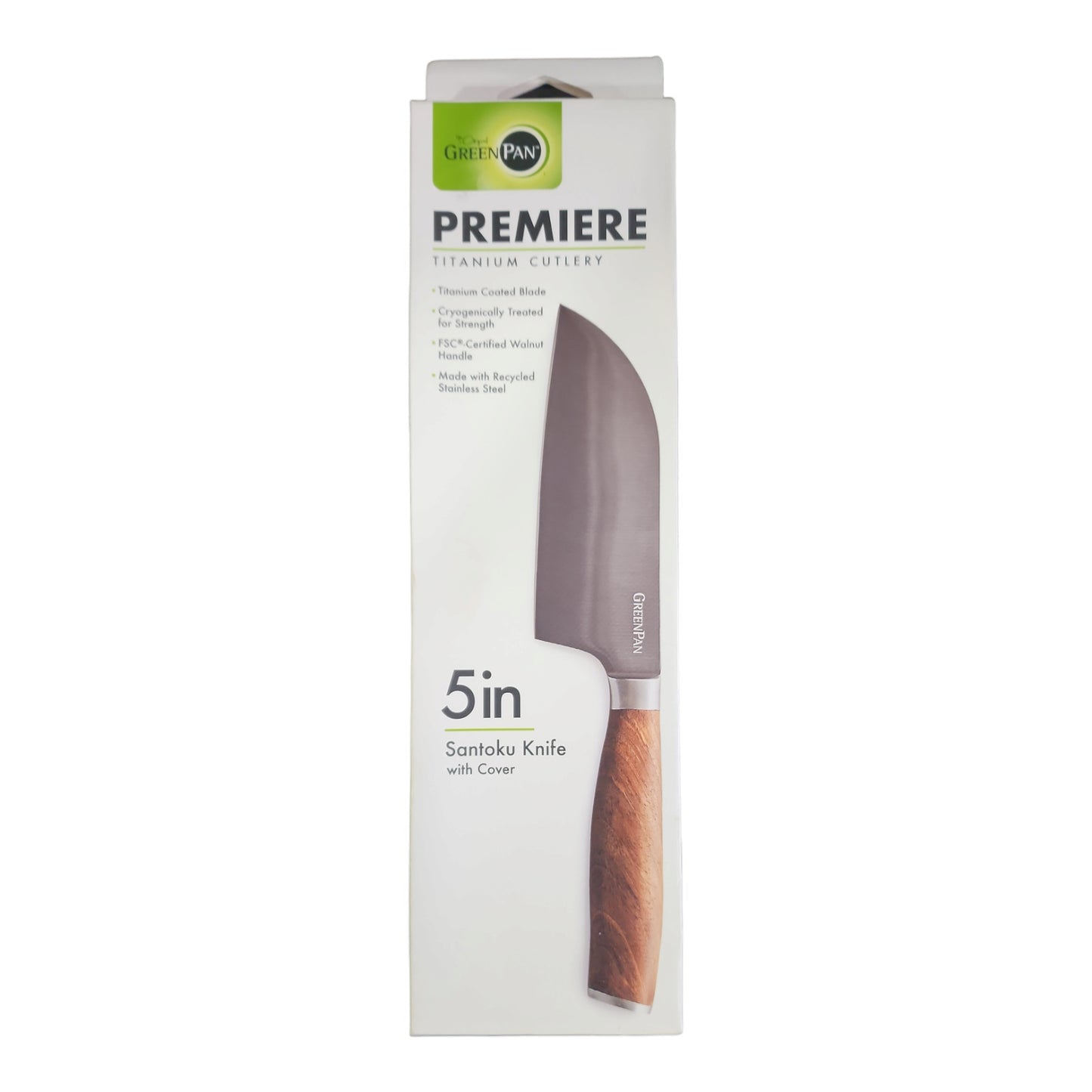 GreenPan Premiere Santoku Knife with Cover , 5"