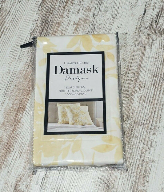 Charter Club Damask Designs Euro Sham, Watercolor Leaf