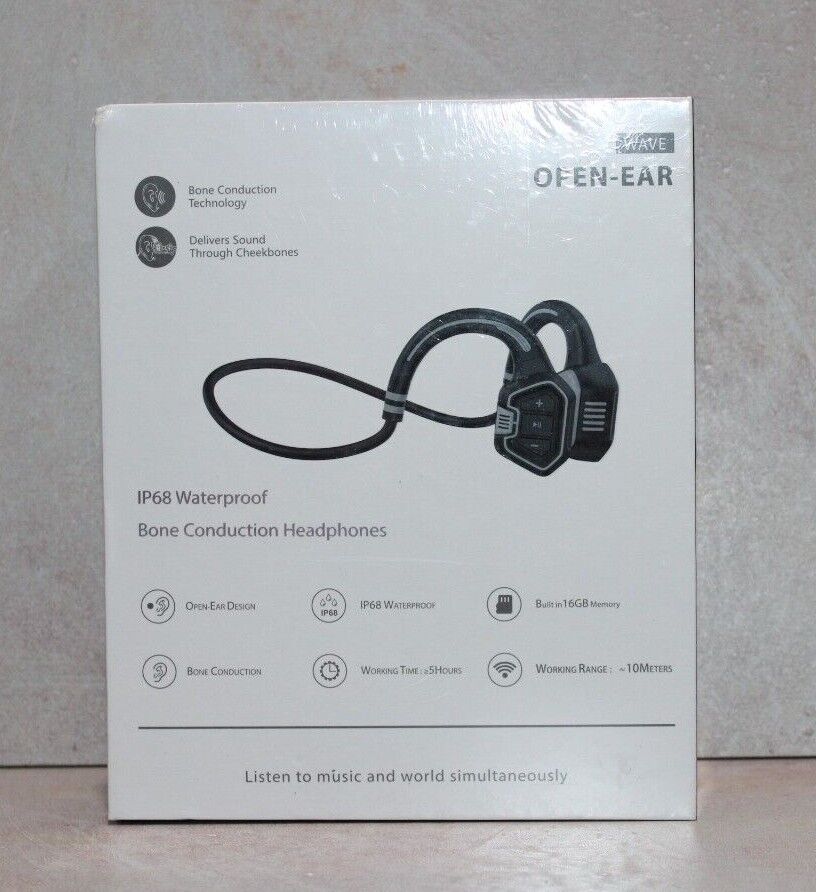 Wave Openear IP68 Waterproof Bone Conduction Headphones,Various, NIB!