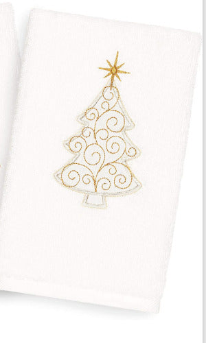 Linum Home Christmas Cotton Hand Towel, NWT