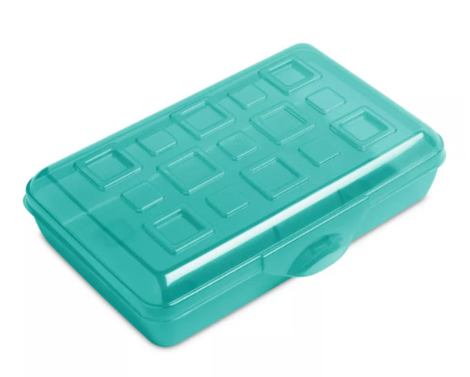 Sterilite Small Pencil Box Plastic, Teal