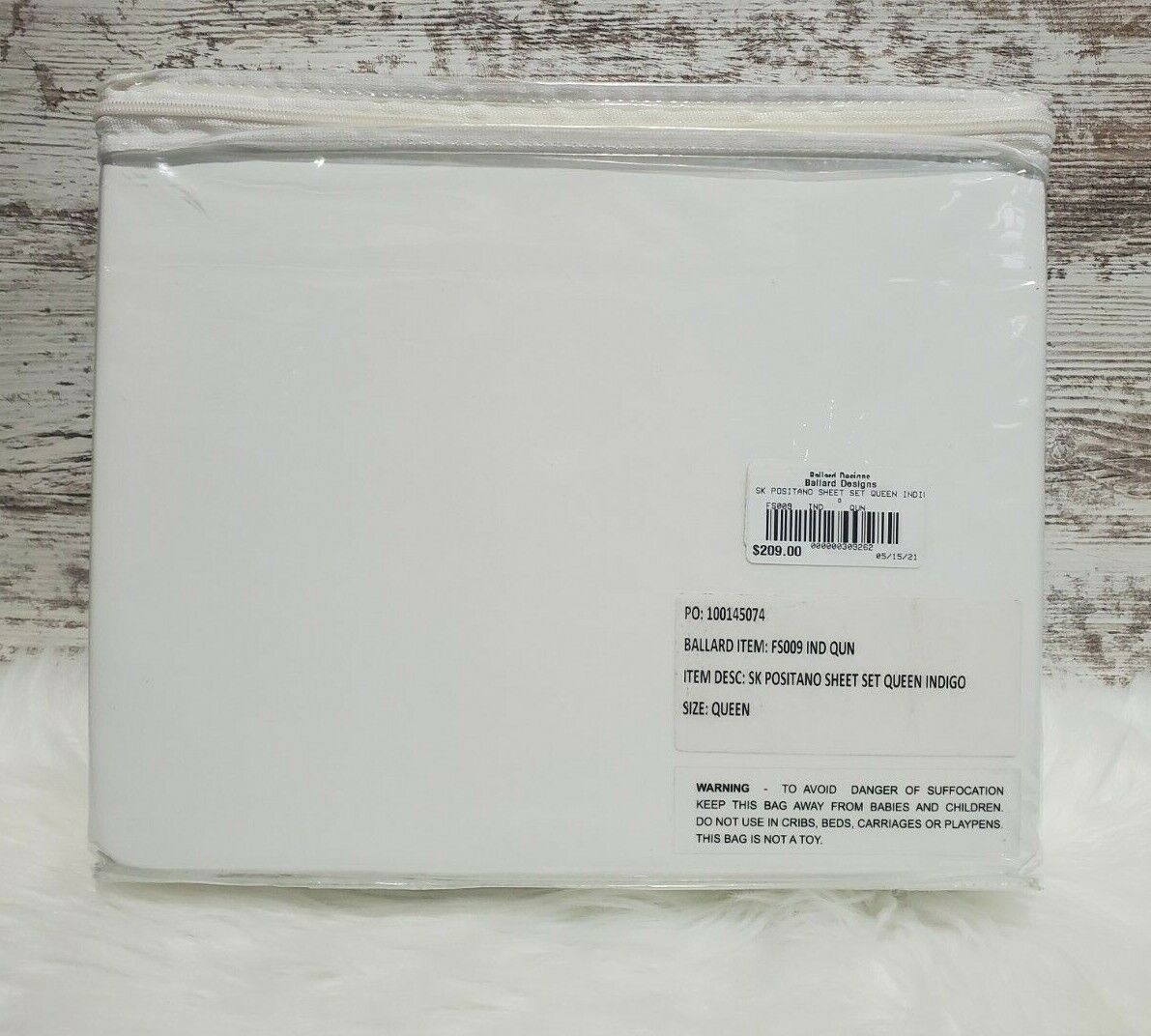 Suzanne Kasler Positano Sheet Set, Indigo, Queen