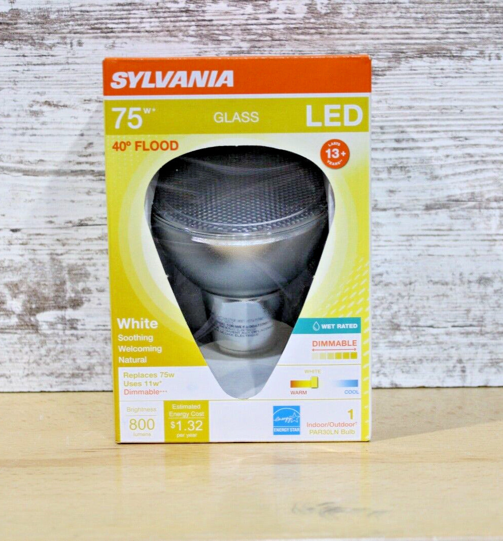 Sylvania 75-Watt Equivalent PAR30 White Dimmable LED Light Bulb