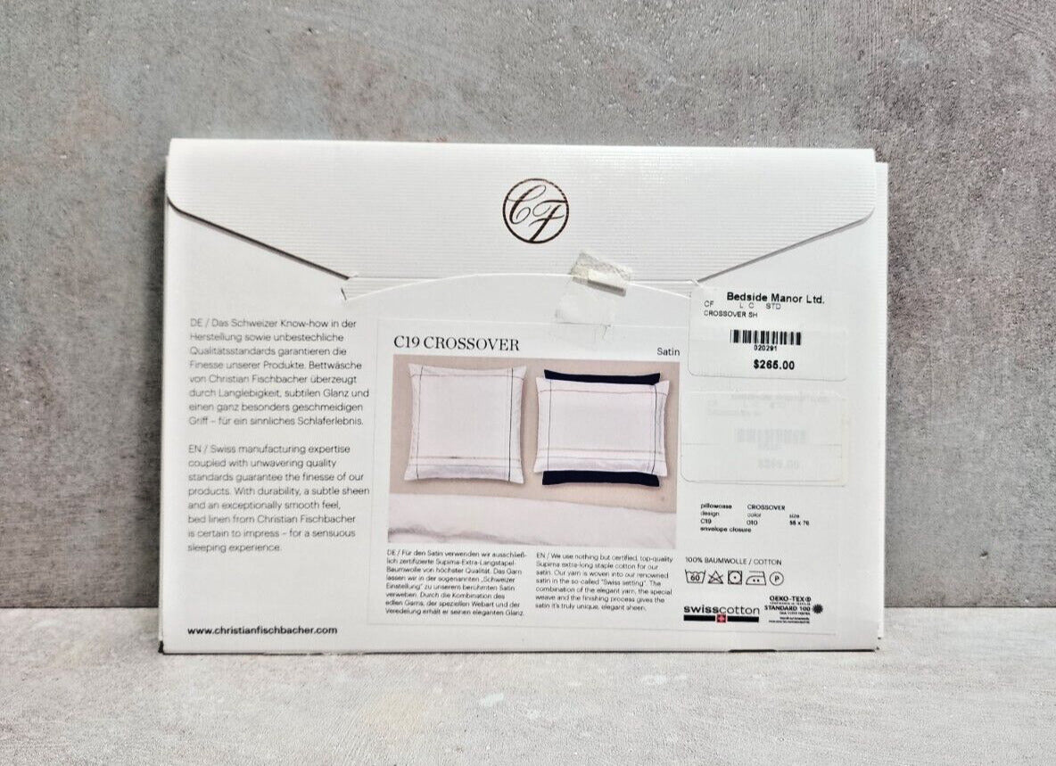 Christian Fischbacher C19 Satin Crossover Pillowcase, 55"x70"