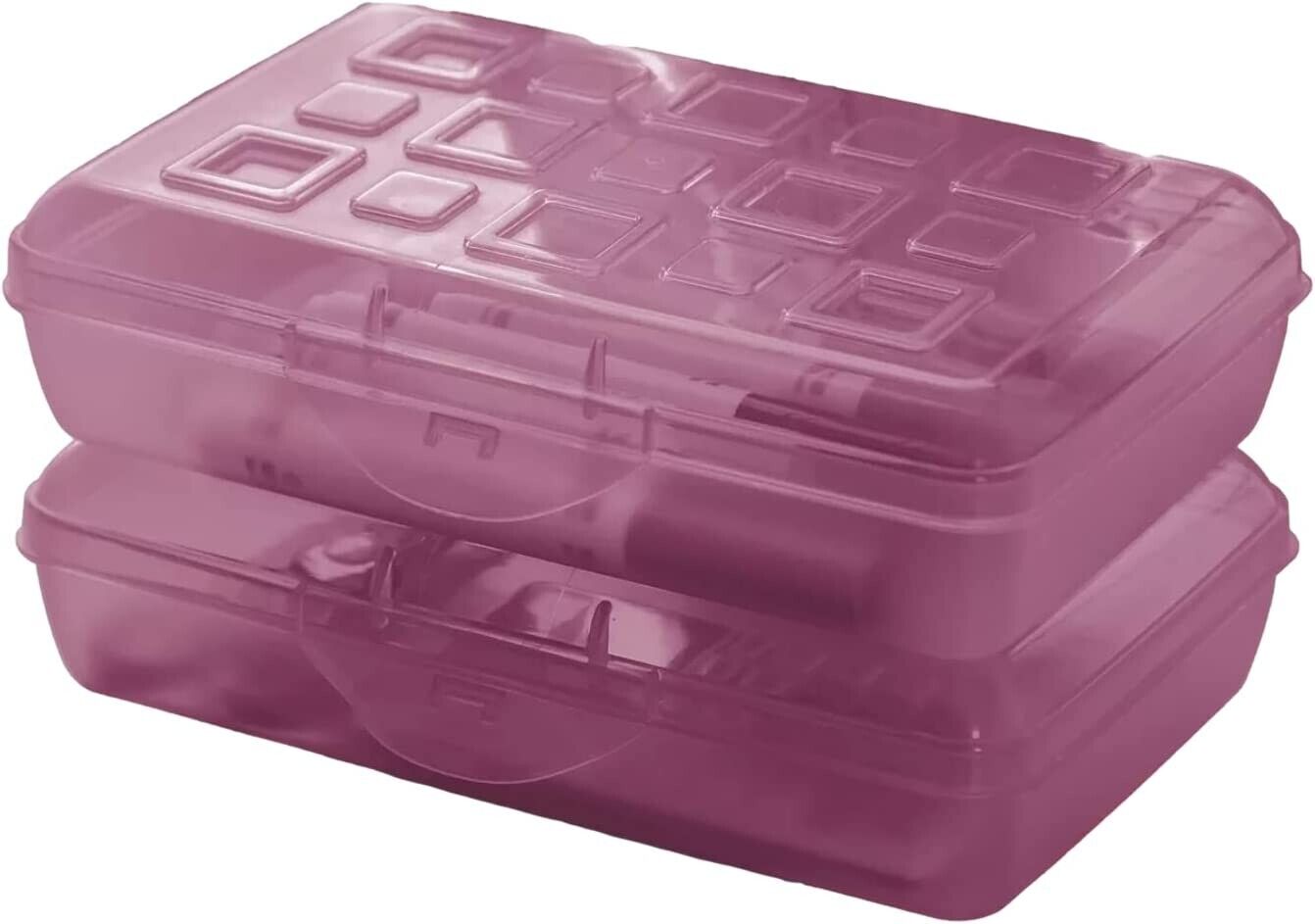 Sterilite Plastic Pencil Box Purple