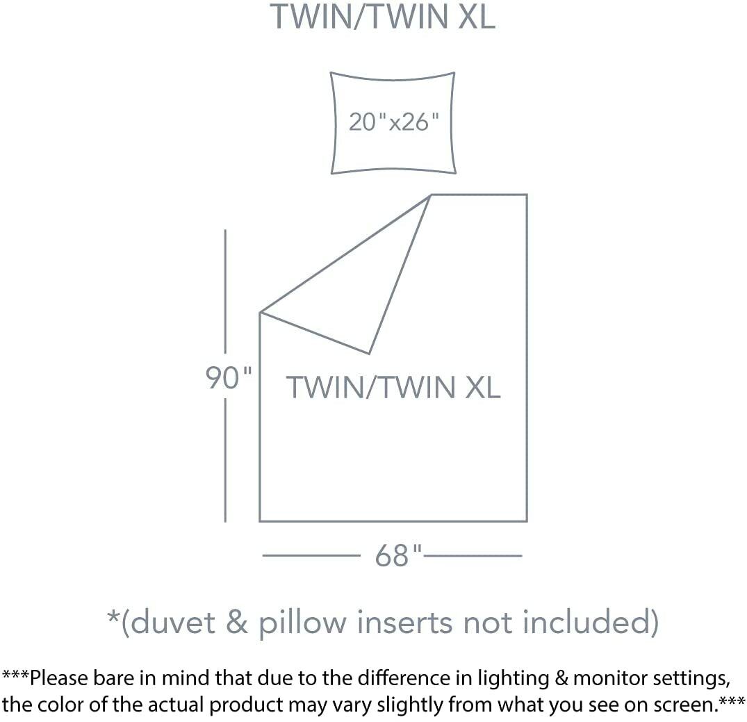 Swift Home Crinkle Duvet Cover Set - Dusty Mint - Size: Twin Xl