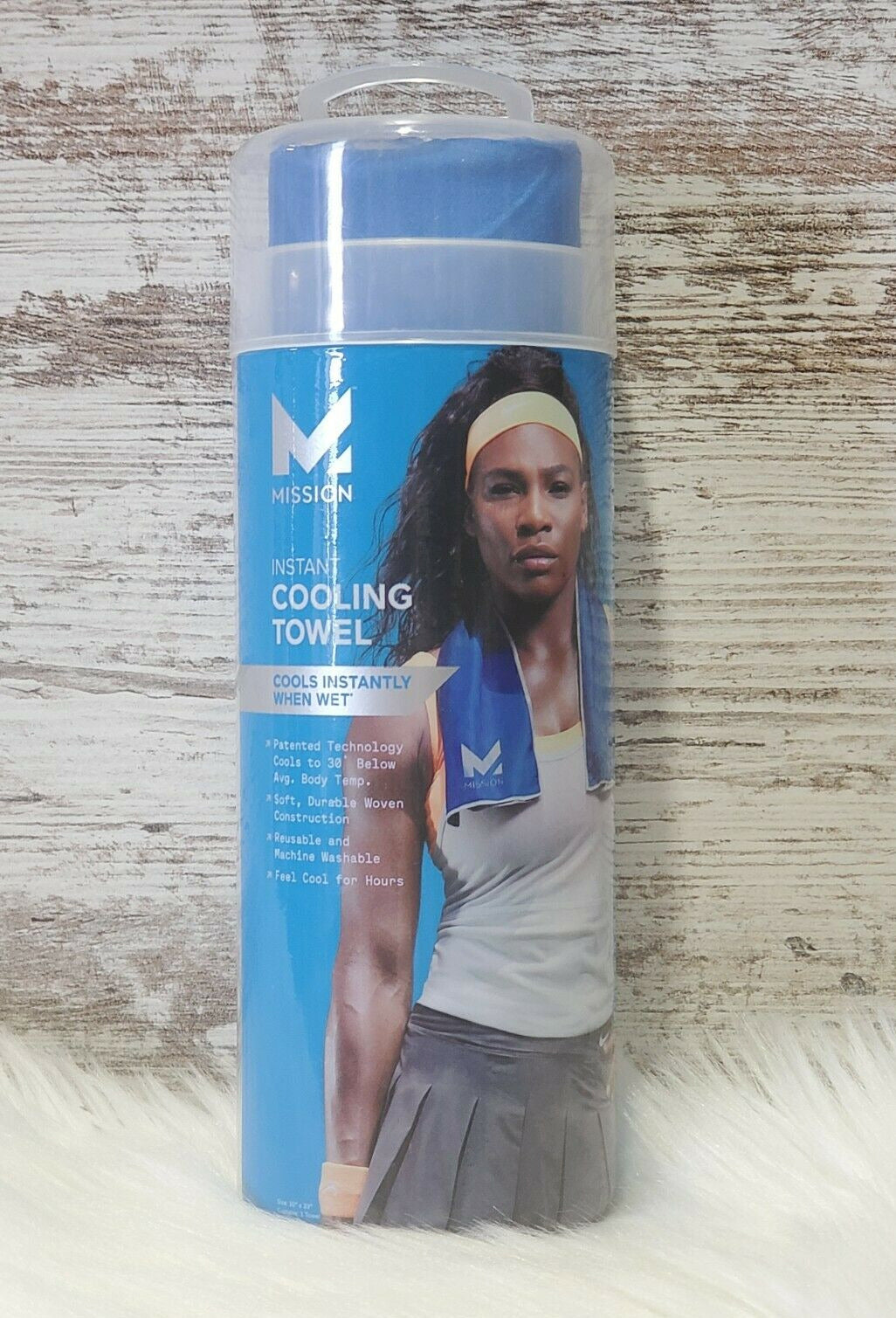 Mission Enduracool Cooling Towel Large Blue 10” X 33” NEW free Shipping!