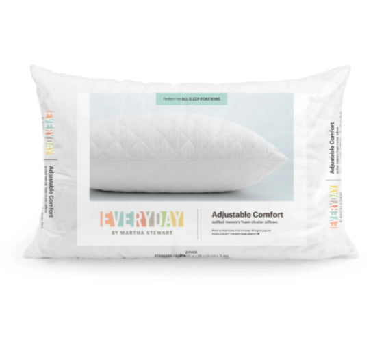 Everyday By Martha Stewart Adjustable Comfort Standard Pillows, 2-Pack