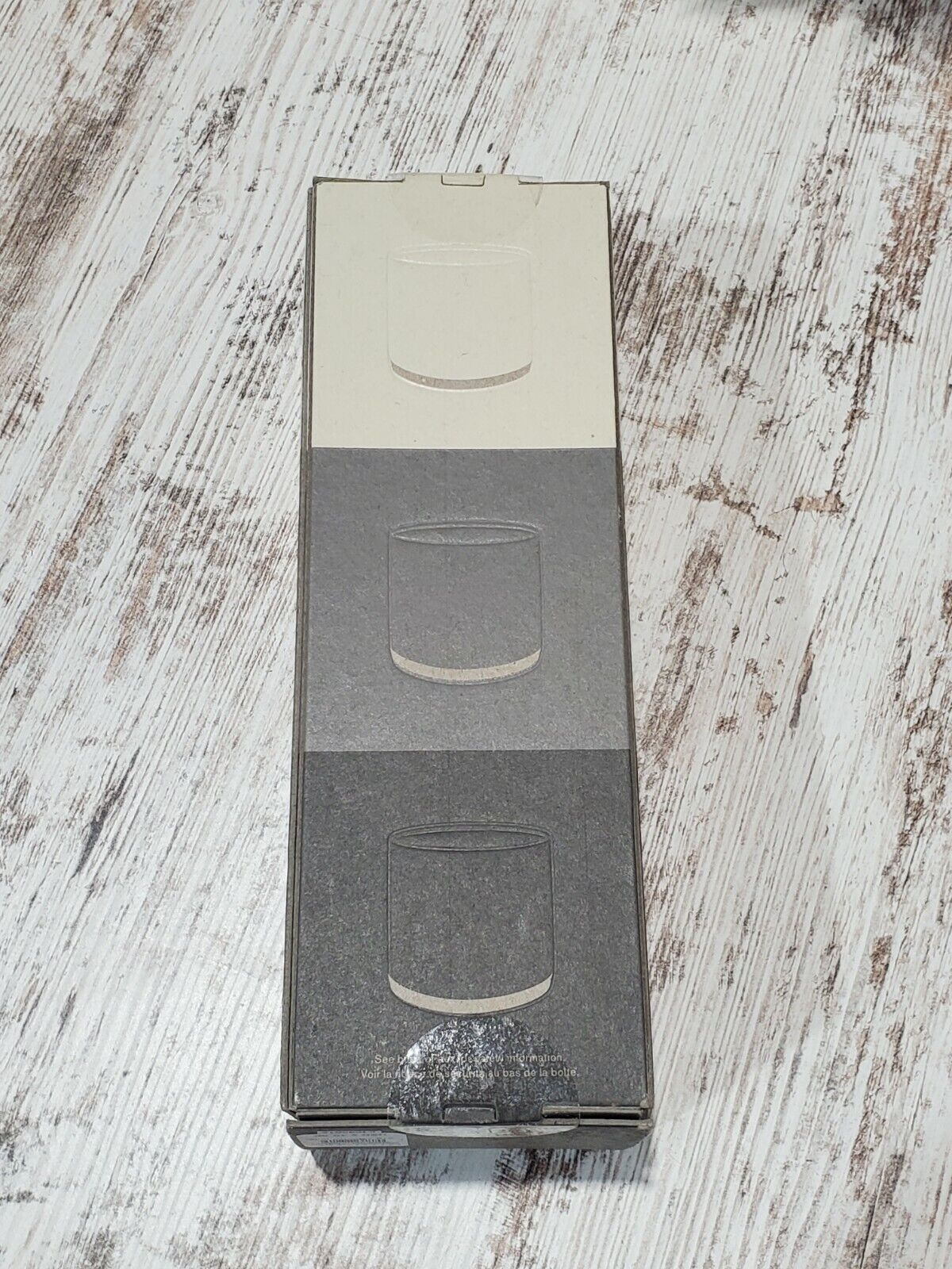 Mason Ceramic Scented Candles, Ivory/Graphite Gray/Charcoal, Mini, Set of 3