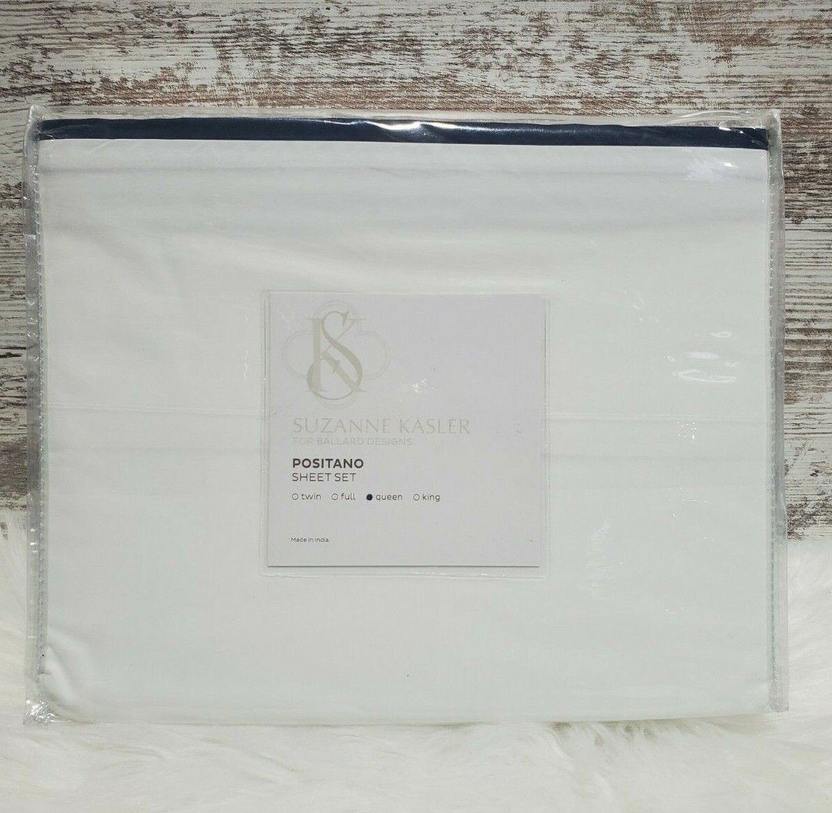 Suzanne Kasler Positano Sheet Set, Indigo, Queen