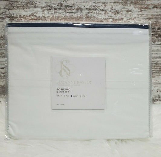 Suzanne Kasler Positano Sheet Set, Indigo, Queen