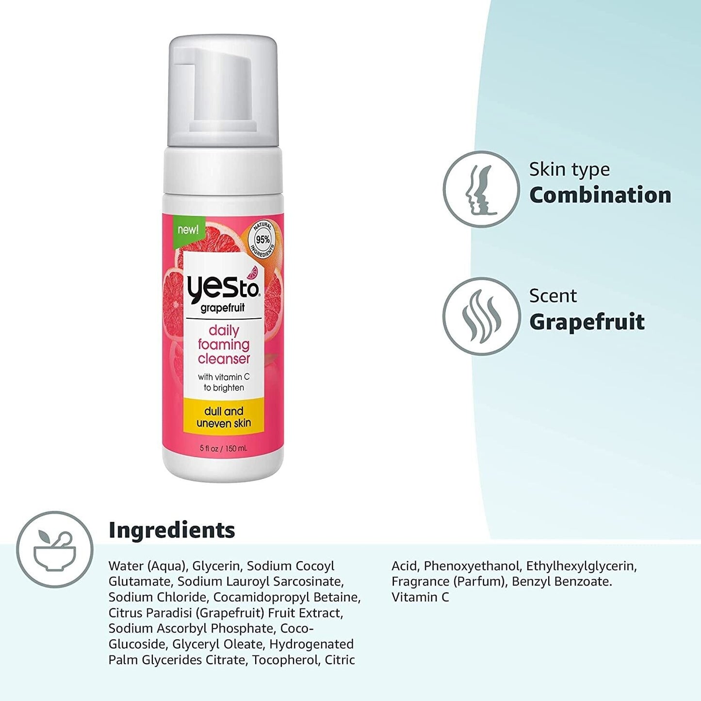 Yes To Grapefruit-Daily Foaming Cleanser 811748035625
