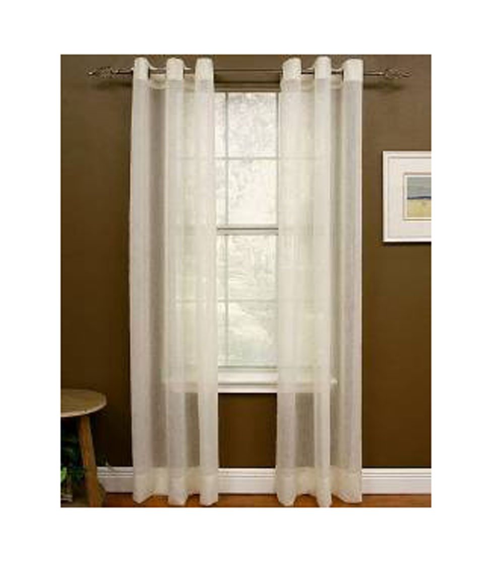 Preston Miller Ivory White Grommet Panel Curtain, Measures 48" x 84"