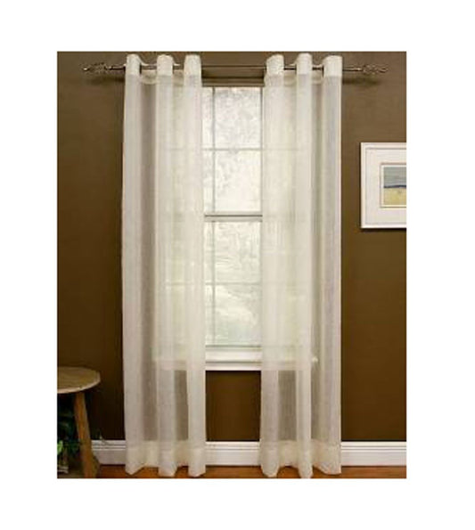 Preston Miller Ivory White Grommet Panel Curtain, Measures 48" x 84"