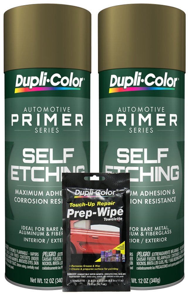 Dupli-Color General Purpose Self-Etching Primer (12 oz) Bundle with Prep Wipe Towelette (3 Items)