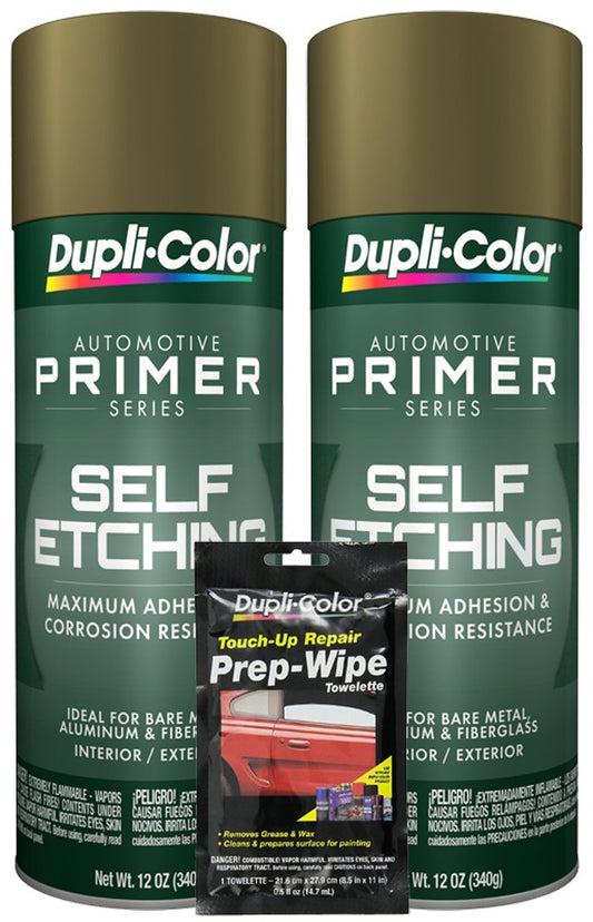 Dupli-Color General Purpose Self-Etching Primer (12 oz) Bundle with Prep Wipe Towelette (3 Items)