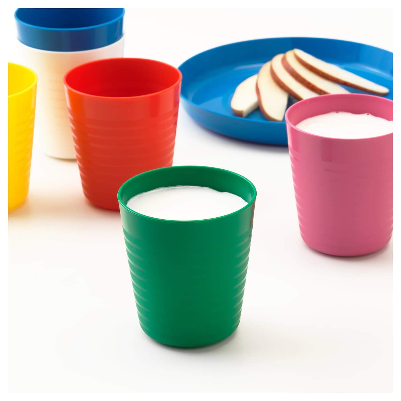 Ikea Polypropylene Plastic Kalas Mug (Multicolour) 6 Pack