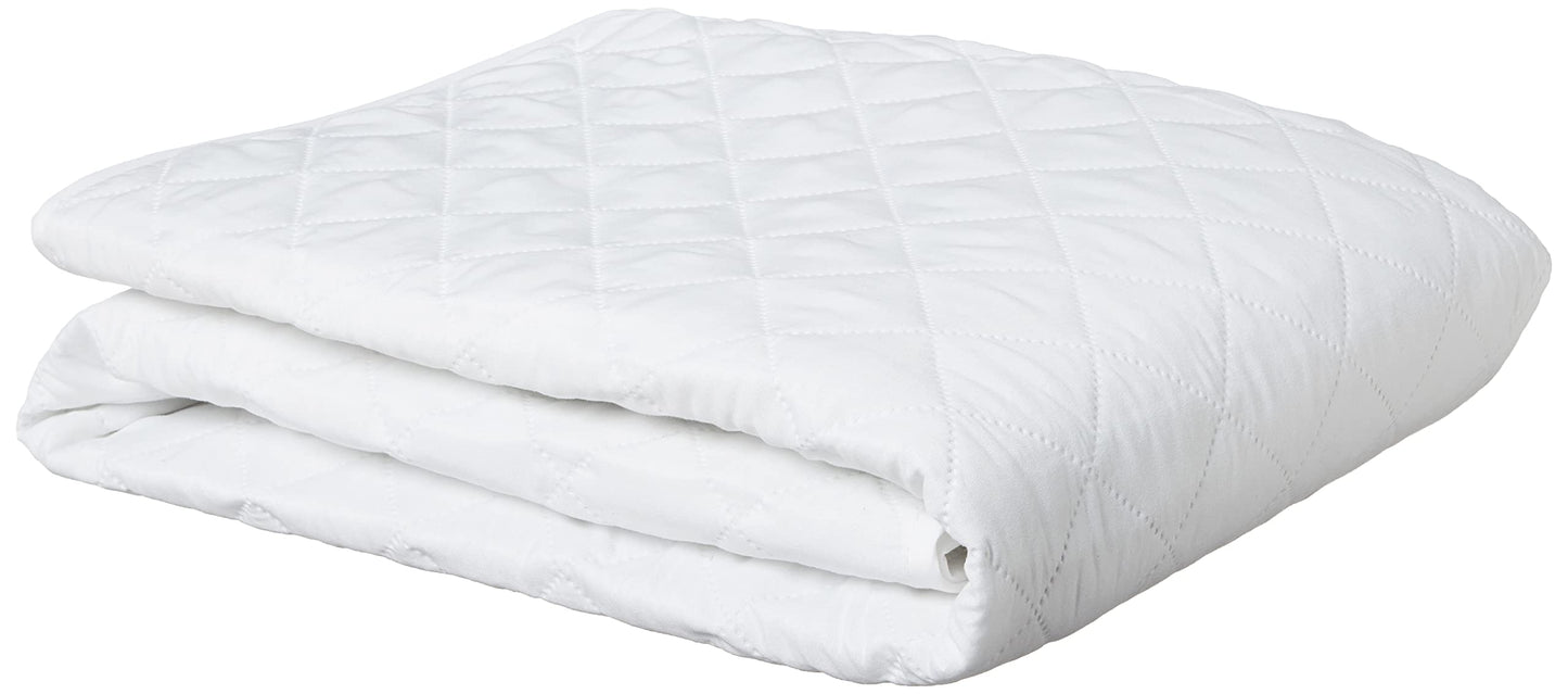 Exquisite Hotel Classic Quilted Mattress Pad, White, Full