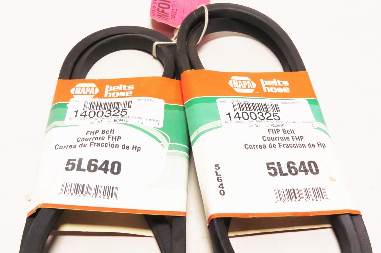 LOT of 2 NAPA 5L640 FHP V-Belt 21/32IN X 64IN