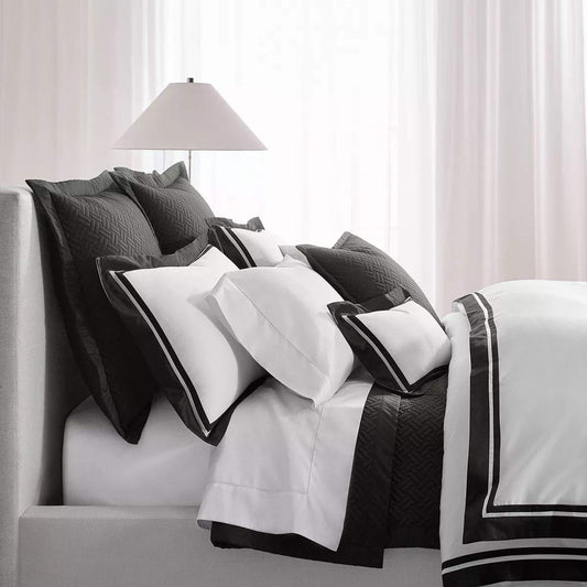 Rallph Lauren Full Queen Duvet Cover Bowery/ Metropolitan Grey Cotton