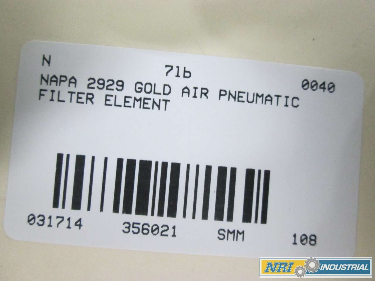NEW Napa 2929 GOLD AIR PNEUMATIC FILTER ELEMENT D356021