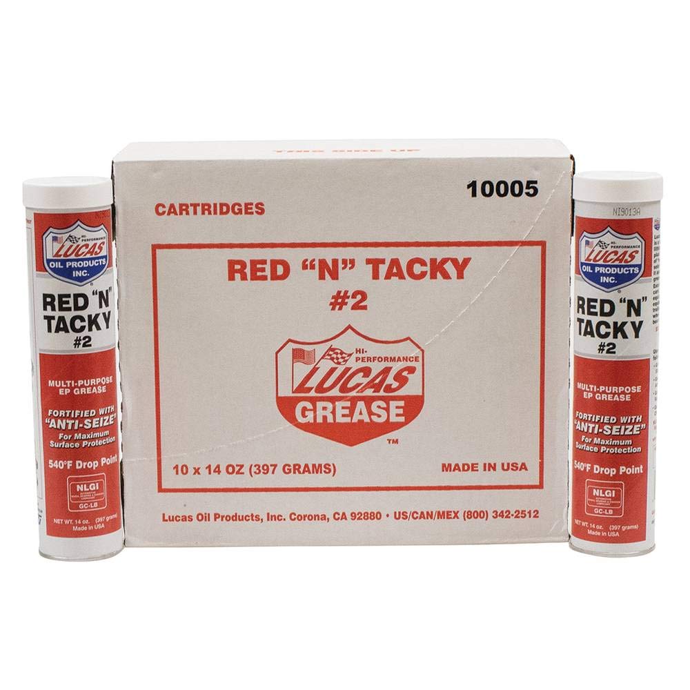 Lucas Oil Red N Tacky Grease, (10 Pack)