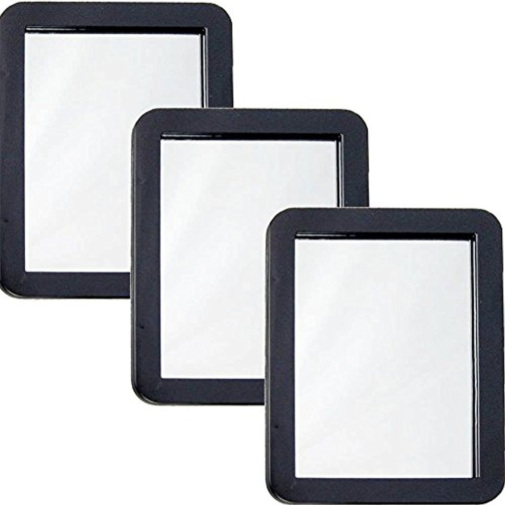 IIT 3 Pack 5 1/4 x 6 7/8" Magnetic Locker Mirror - Real Glass