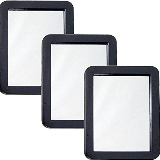 IIT 3 Pack 5 1/4 x 6 7/8" Magnetic Locker Mirror - Real Glass