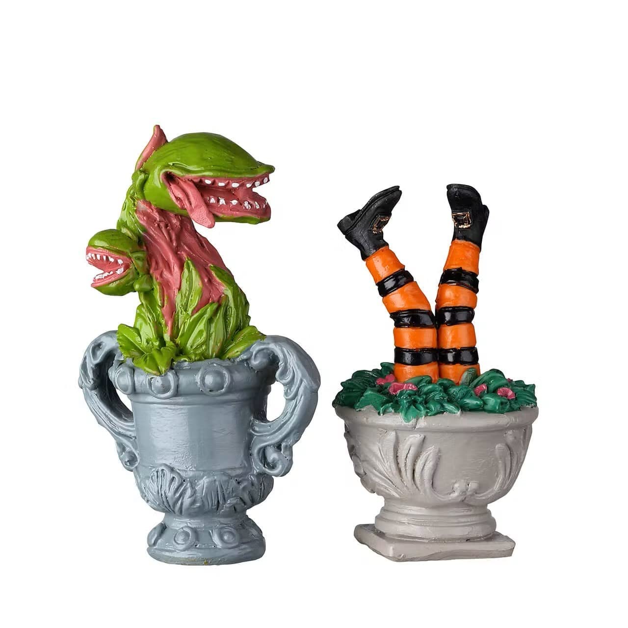 Lemax Spooky Town Spooky Planter Urns, Set of 2, 24946