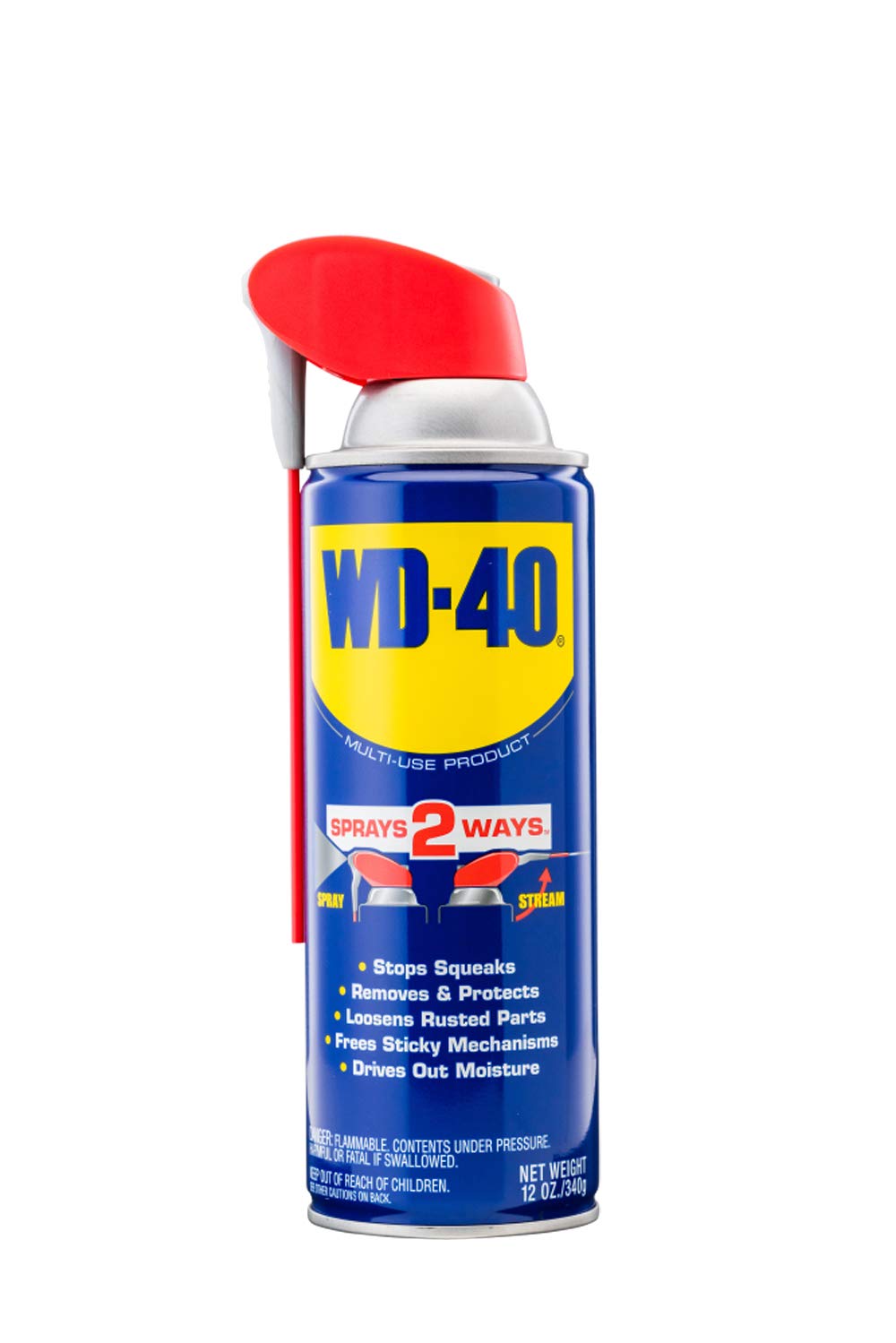 WD-40 Original Formula, Multi-Use Product with Smart Straw Sprays 2 Ways,12 OZ