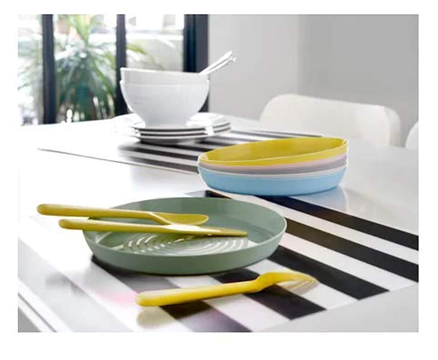 Ikea Plastic Plate - Pack of 12, Multicolour